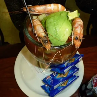 a shrimp cocktail