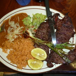 a plate of mexican food