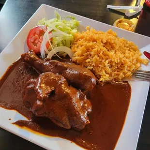Mole estilo michoacan really delicious plate   Mole
