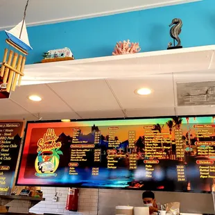 Food choices include seafood