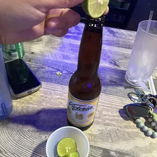 Lime for the beer