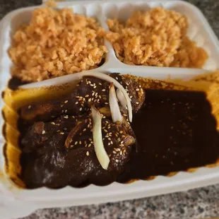 Mole Poblano Plate.