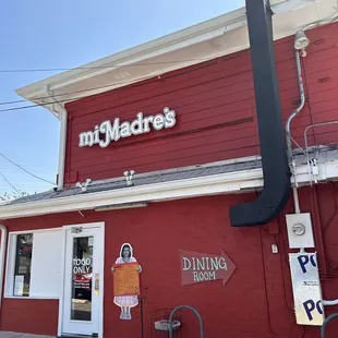 the front of the restaurant