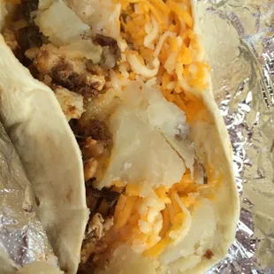 Potato and Egg Tacos