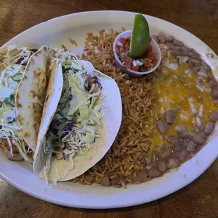 Fish taco dinner