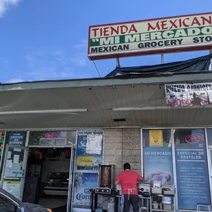 Come here for the best tacos and quesadillas! Also, go inside to find hidden gems - groceries, meats, tamales, pupusas, etc.