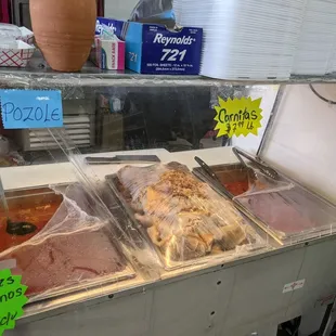 More food inside the store! We tried a sample of pozole. The pork chunks (esp feet) were so good, and the soup has a deep, spicy flavour!