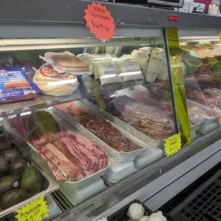 The butcher section of the grocery store.