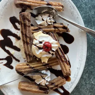 Churros with Ice Cream