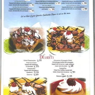crepes, menu