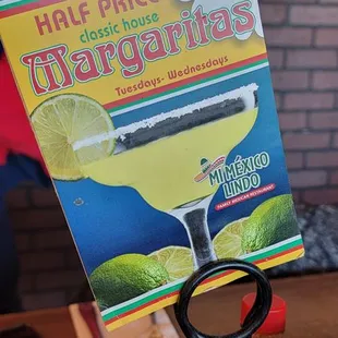 They've got half priced margaritas.
