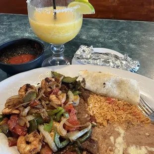 Steak and Shrimp Fajita. This place is so good. The staff is very fast and friendly. Check it out next time u are in NSB!