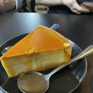 Flan...if you don't like a sweet flan this is for you.