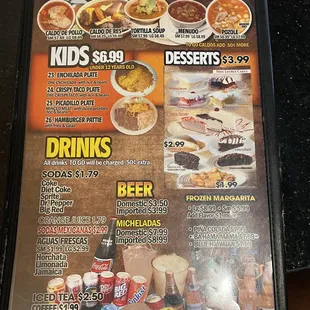 Caldo  Kids menu  Drinks and Dranks