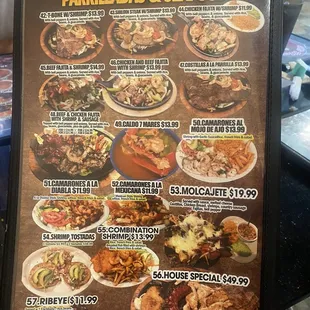 Parrilladas and seafood