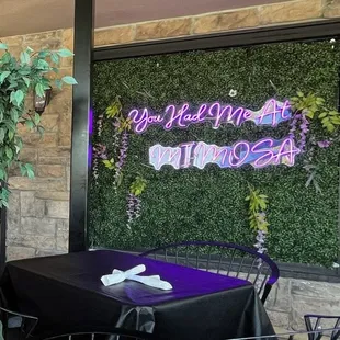 Outside window in seating area
