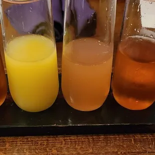 four different types of juices