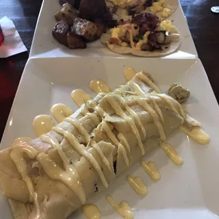Chicken Florentine Crepe