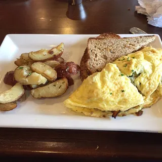Veggie Goat Cheese Omelet