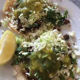Small carne asada tacos