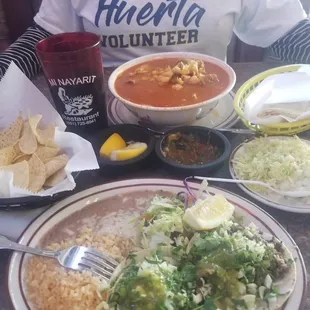 Tacos and pozole.