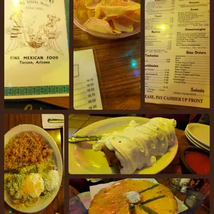 a variety of mexican food