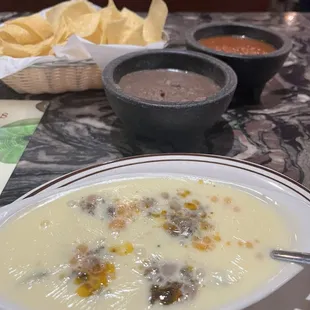 Quest cheese with ground beef, salsa, and bean dip.
