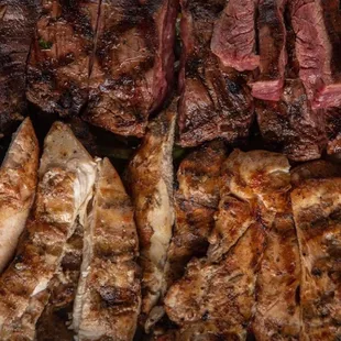 Steak and chicken fajita