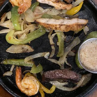 Forgot to take pic right away. Fajita Mixed Grill