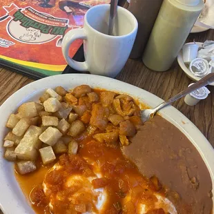 a plate of mexican food