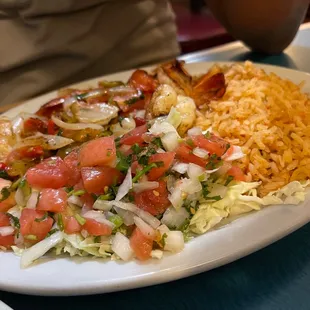 Shrimp fajitas