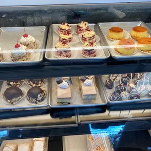 a variety of desserts