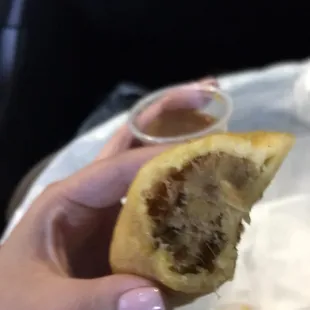 Inside the meat pie