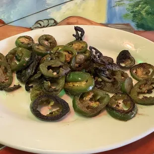 Grilled jalapeños