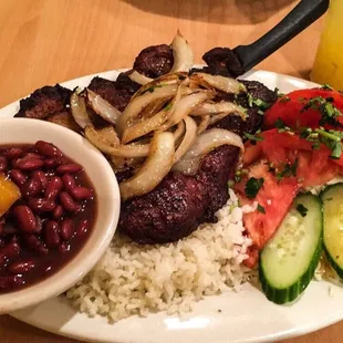 Fried pork chop with sweet plantains
