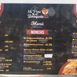 Some of the menu items. Their tripleta sandwich is so good!