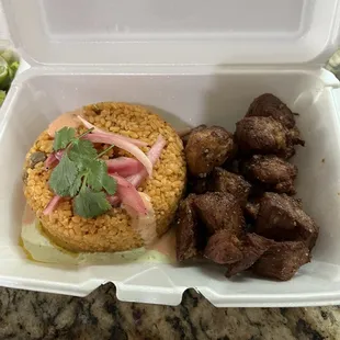 Rice and carne frita