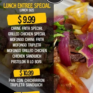 Lunch special  
Thursday  and Friday Only