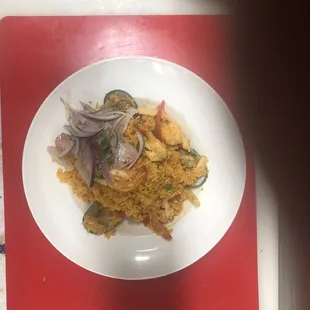 Seafood dish is yummy!! Ask for it if not in menu.