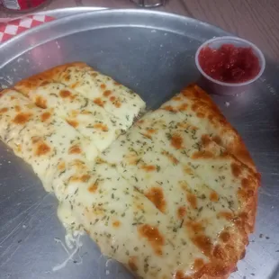 two slices of cheese pizza