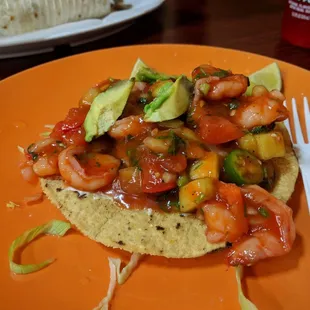 Tostada de camaron