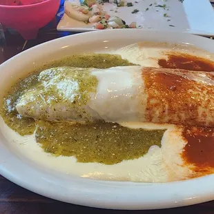 Amigo Burrito special. Al pastor, rice, beans. Delicious.