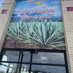 the front of the building