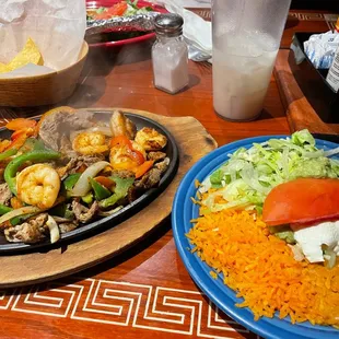 Steak and Shrimp Fajitas
