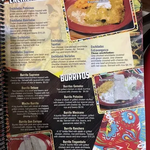 Enchiladas and burritos