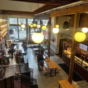 Inside the food hall