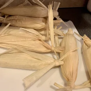 We bought ingredients to make amazing tamales!