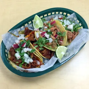 Two Pastor and Two Pollo Tacos