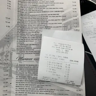 Price of #24 on the menu is different on the check