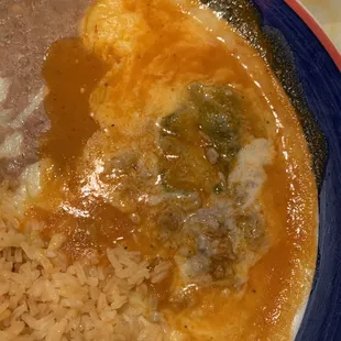 Hardly any pepper in the Chile Relleno dish.
